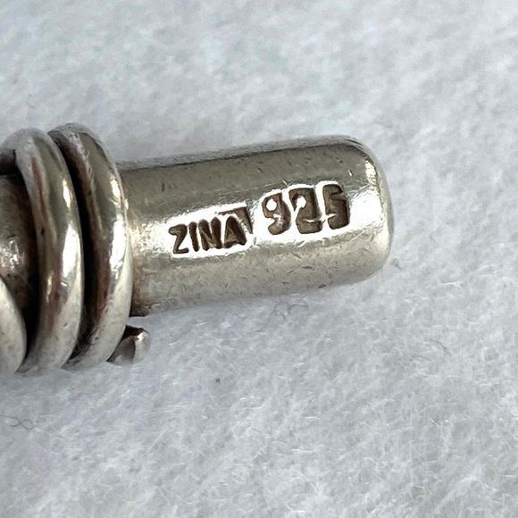 Sterling Silver 925 ZINA 2" Heavy Shrouded Cross Pendant Necklace 24" Chain 39g - Picture 9 of 16